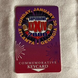 Commemorative hotel keycard from Super Bowl XXXIV,